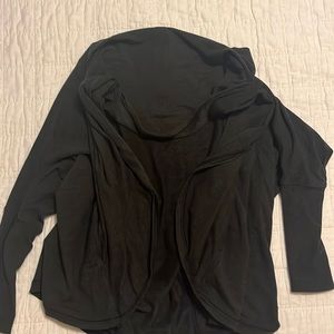 Dark grey lululemon cardigan.
